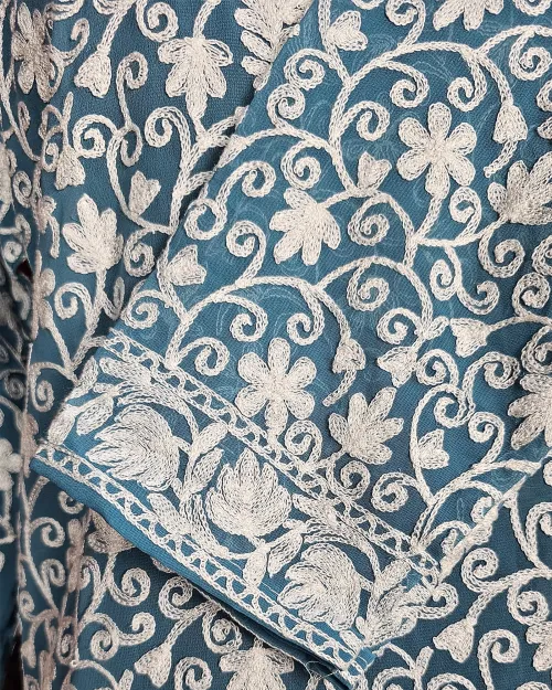 Ice Blue Readymade Cotton Kurti