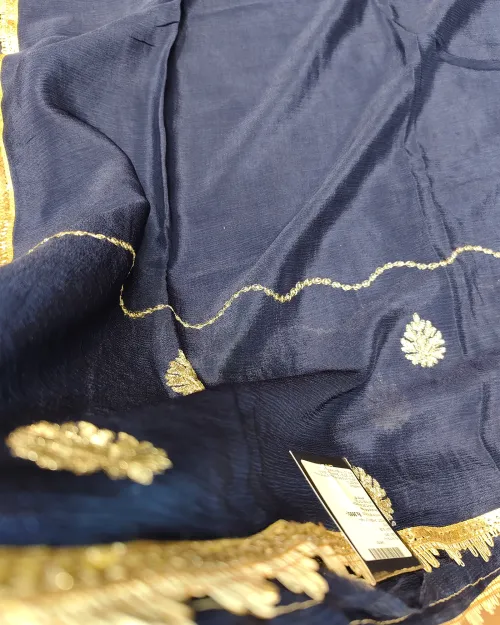 Golden Colour Cotton Silk Unstitched Salwar Suit Set