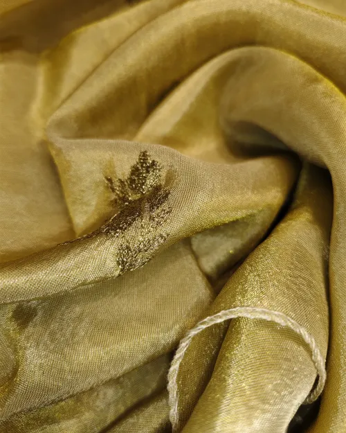 Golden Colour Cotton Silk Unstitched Salwar Suit Set