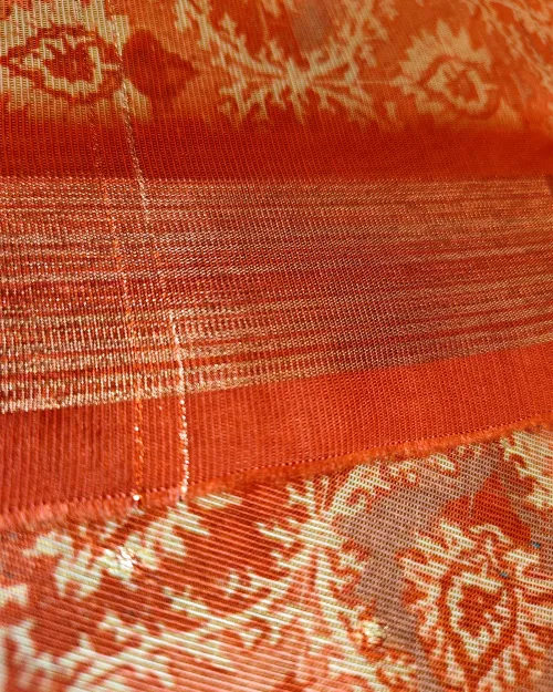 Red Embroidery Work Organza Suit