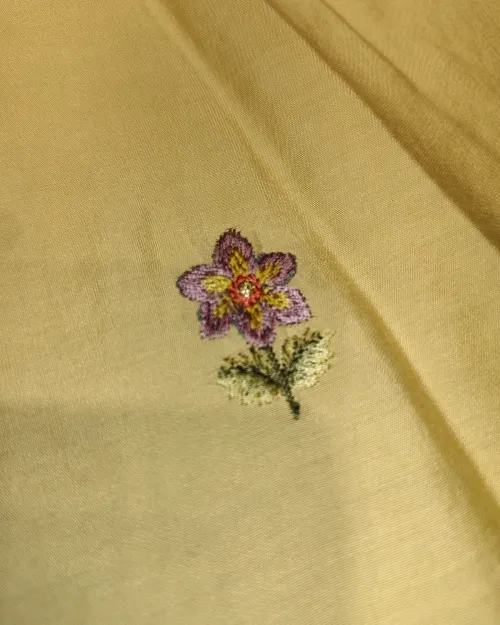 Lemon Cotton Silk Unstitched Salwar Suit Set