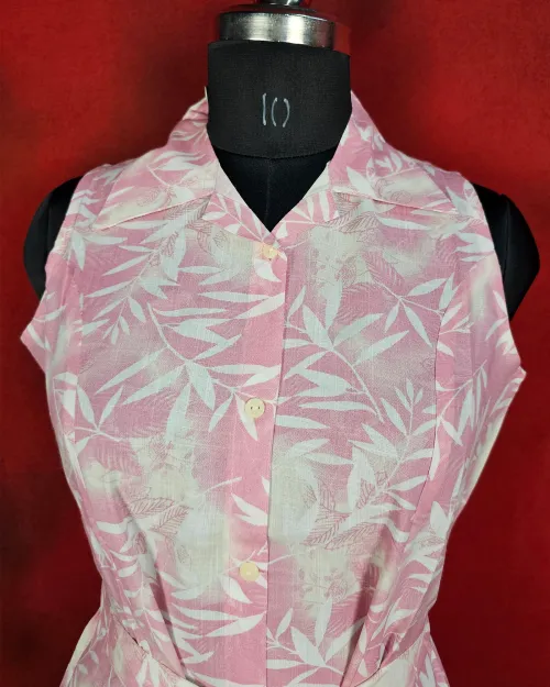 Pink Readymade Cotton Kurti Set