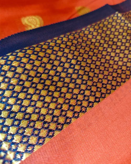 Gajari Red Zari Work Silk Saree