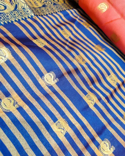 Gajari Red Zari Work Silk Saree