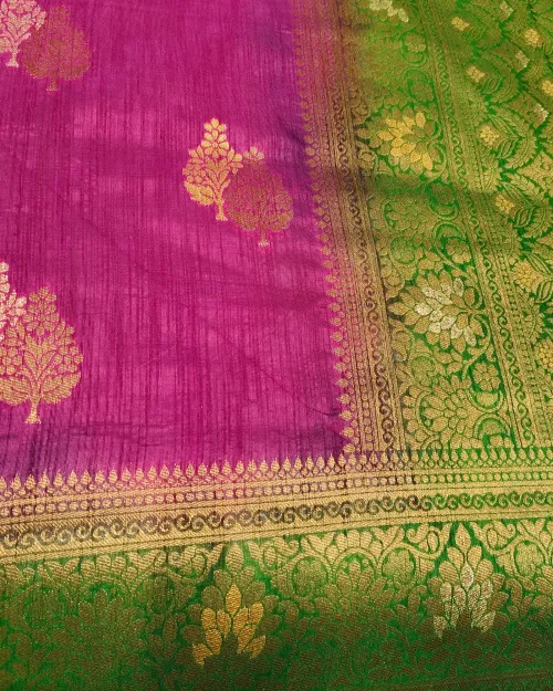 Light Purple Zari Work Silk Saree Kanchipuram Style