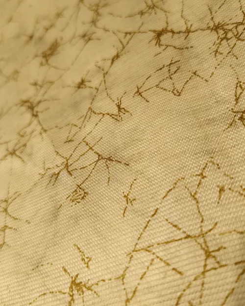 Cream Color Zari Work Tushar Cotton Saree