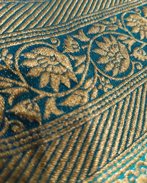 Ice Blue Color Zari Work Dola Silk Saree