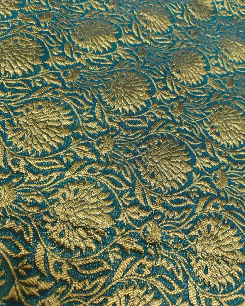 Ice Blue Color Zari Work Dola Silk Saree