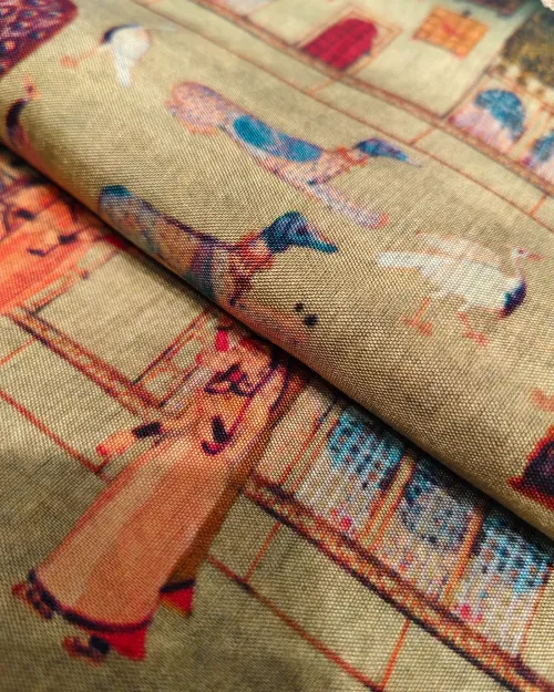 Green Color Printed Crepe Silk Saree