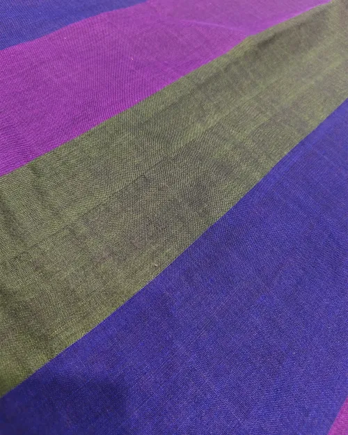 Multi Colour Raw Cotton Saree