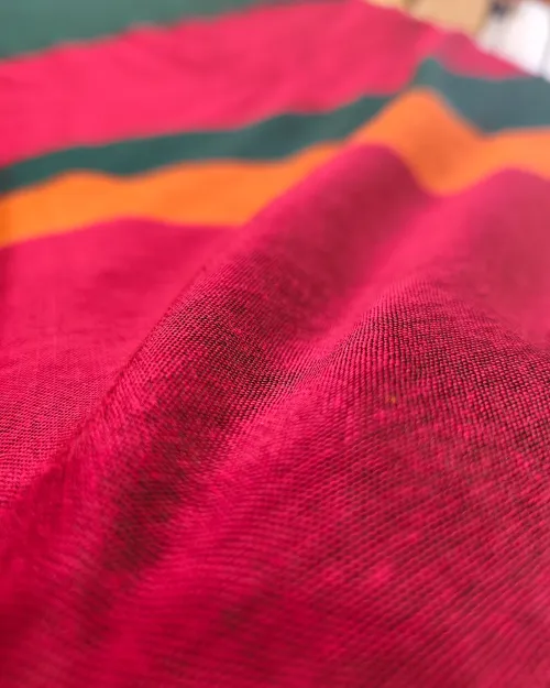 Multi Color Raw Cotton Casual Wear Saree