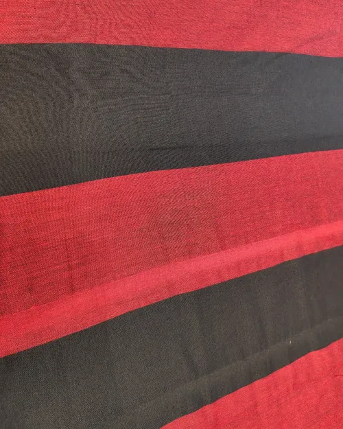 Multi Colour Raw Cotton Border Style Saree