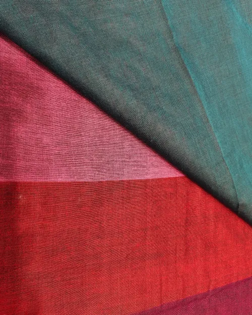 Multi Color Raw Cotton Casual Wear Saree