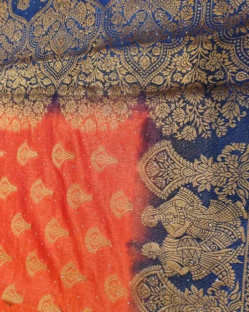 Red Colour Zari Work Silk Saree