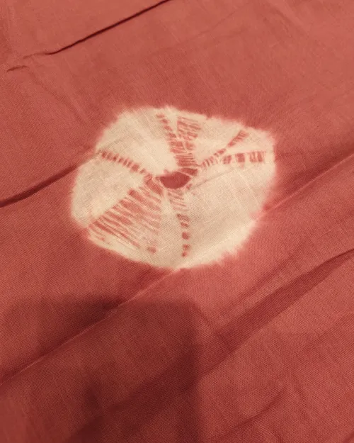 Pink & White Colour Bandhani Cotton Silk Saree