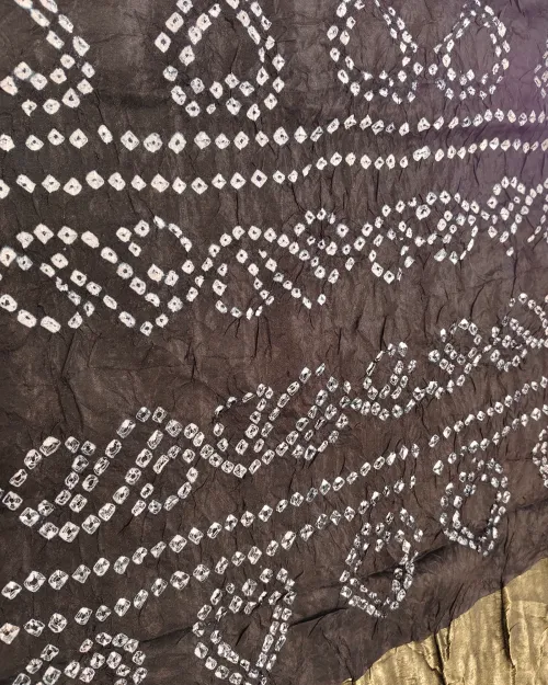 Grey Colour Zari Work Silk Saree