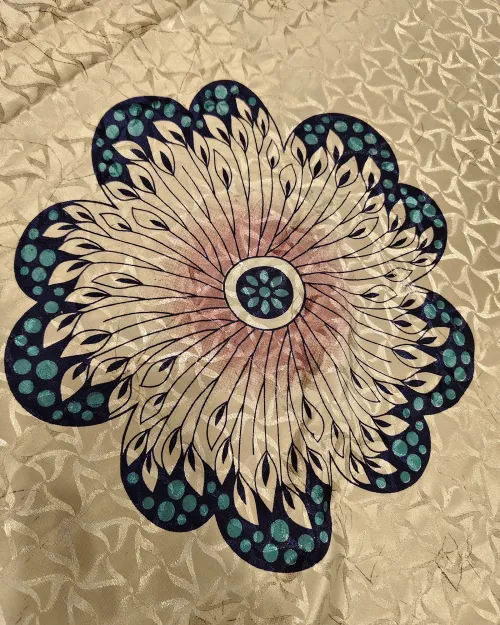 White Printed Crepe Silk Saree