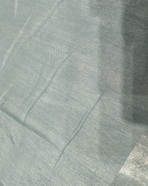 Ice Blue Light Stone Work Synthetic Saree