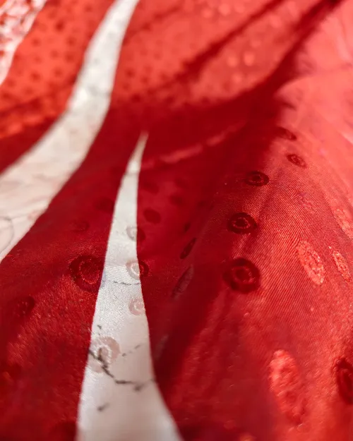 Maroon Color Light Stone Crepe Silk Saree