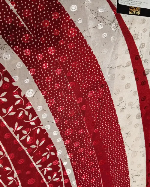 Maroon Color Light Stone Crepe Silk Saree