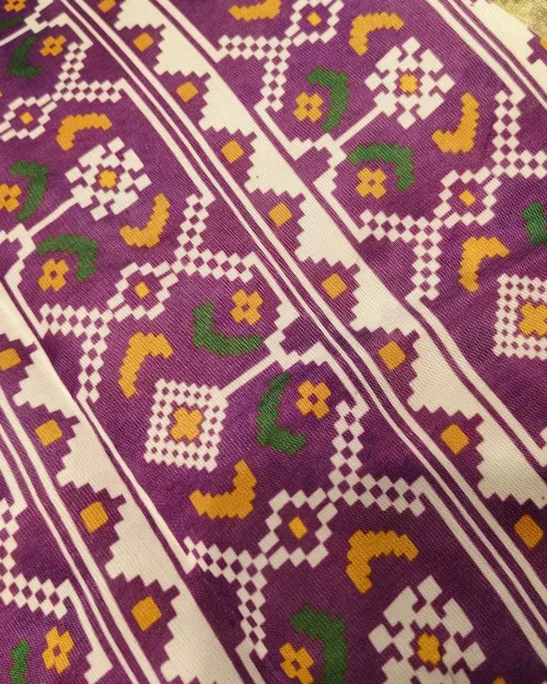 Golden Zari Work Silk Saree