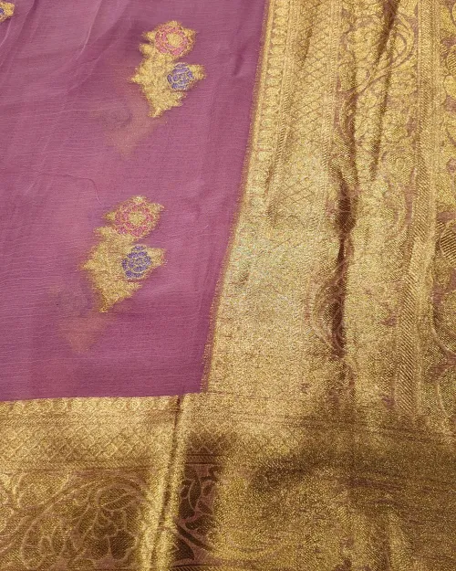 Move Zari Work Chiffon Saree
