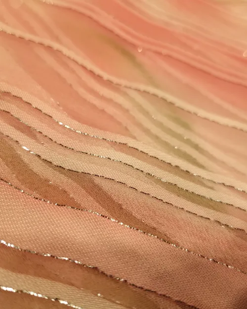 Light Pink Floral Printed Chiffon Saree