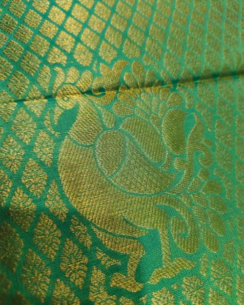 Light Green Zari Work Pure Silk Saree