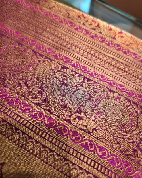 Purple Zari Work Pure Kanchipuram Silk Saree