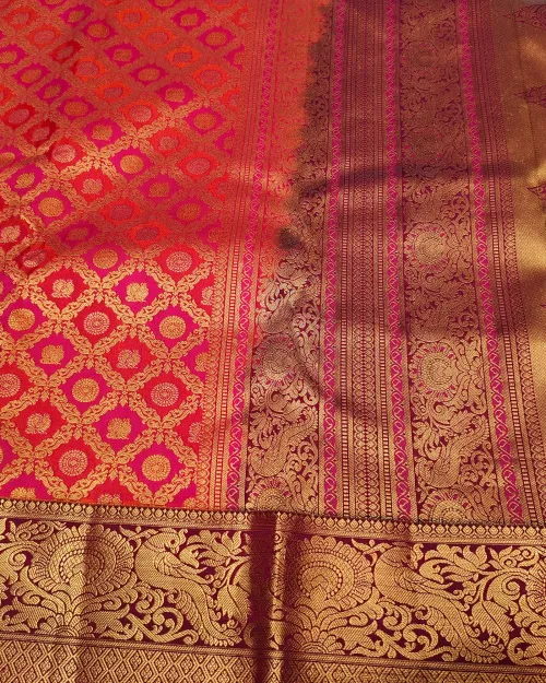 Purple Zari Work Pure Kanchipuram Silk Saree