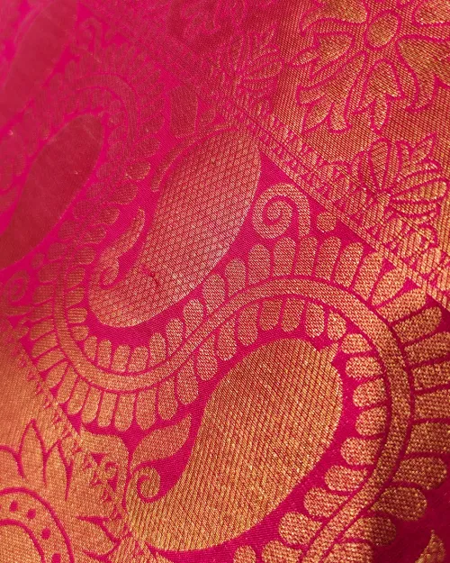 Red Zari Work Pure Kanchipuram Silk Saree