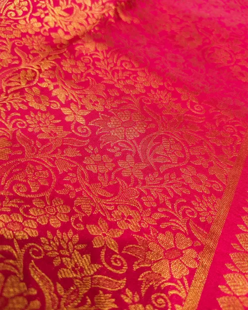 Red Zari Work Pure Kanchipuram Silk Saree