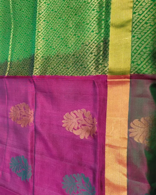 Purple Zari Work Pure Mysore Silk Saree