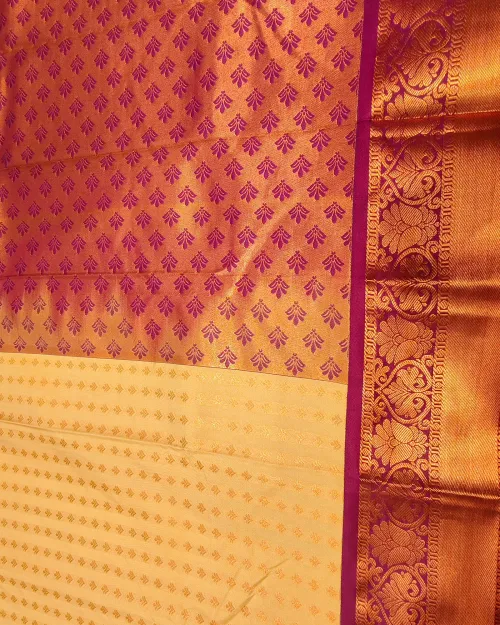 White Zari Work Silk Saree