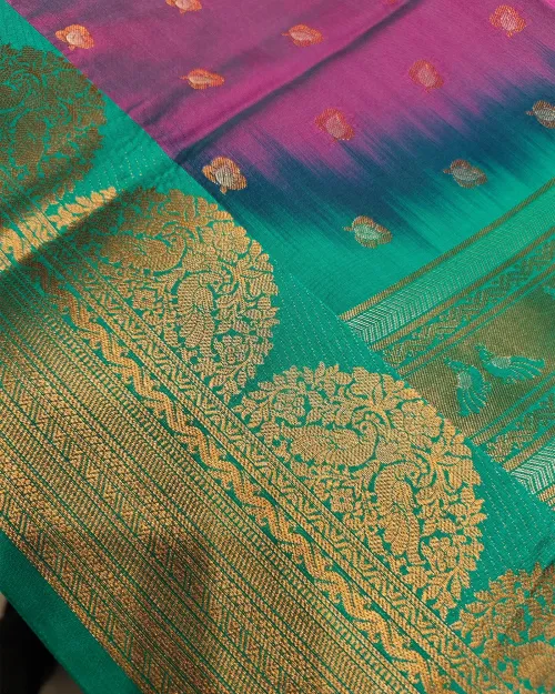 Light Purple Zari Work Pure Kanchipuram Silk Saree