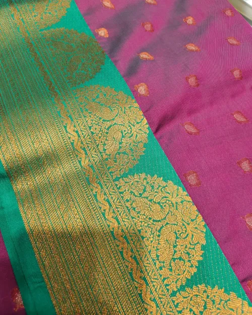 Light Purple Zari Work Pure Kanchipuram Silk Saree