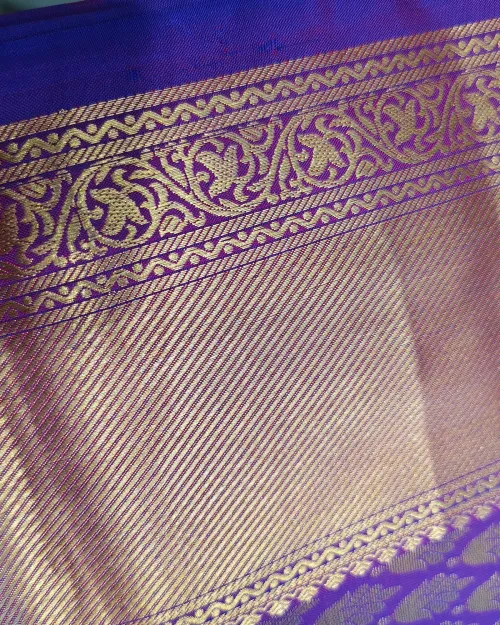 Purple Colour Pure Kanchipuram Silk Saree