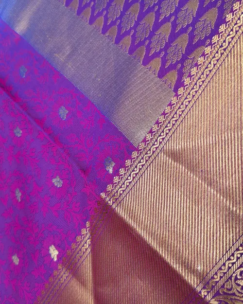 Purple Colour Pure Kanchipuram Silk Saree