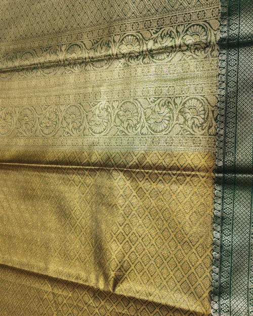 Light Green Kanchipuram Tissue Silk Saree
