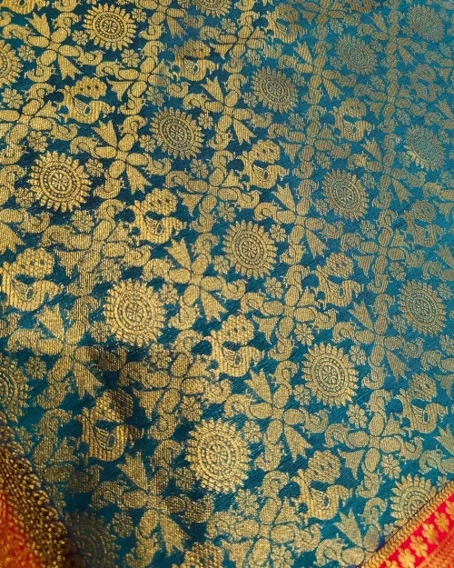 Grey Colour Kanchipuram Silk Saree