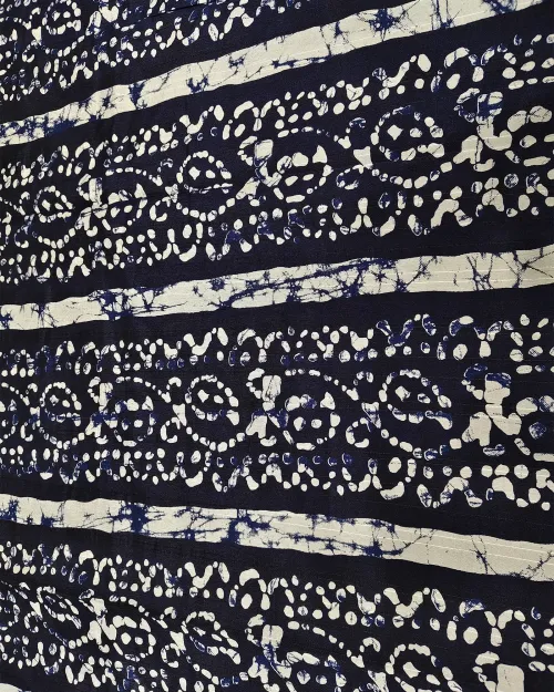 Navy Blue Colour Printed Casual Wear Cotton Saree