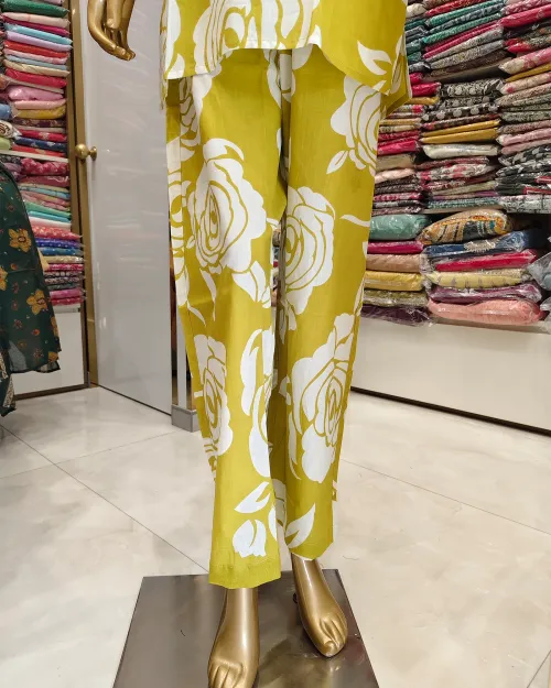 Cream Color Readymade Co-ort Set