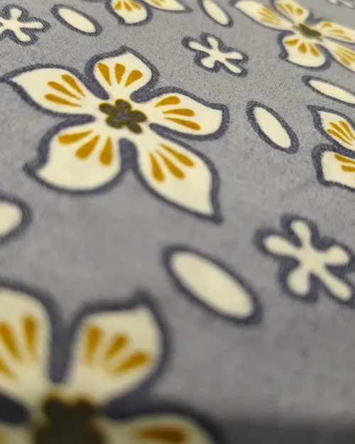 Grey Cotton Unstitched Suit Set