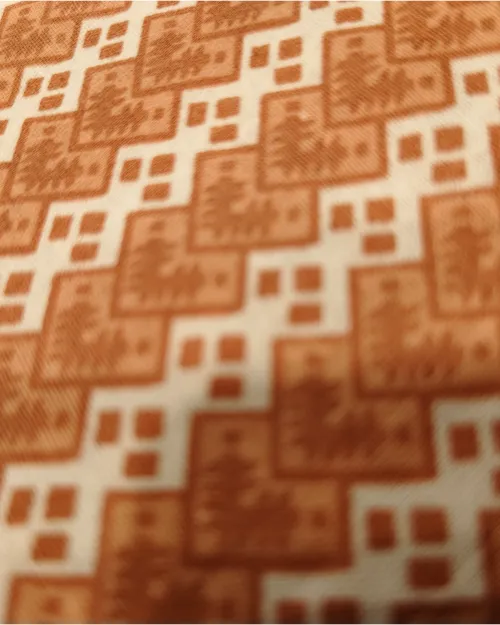 Light Brown Cotton Printed Unstitched Suit Set