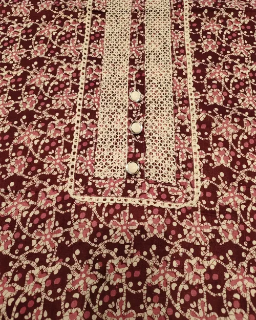 Light Purple Cotton Printed Unstitched Suit Set