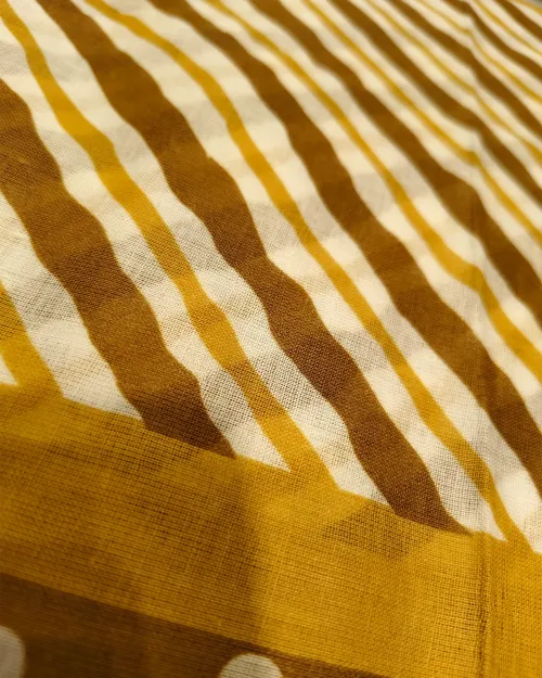 Yellow Cotton Basic Style Unstitched Suit Set