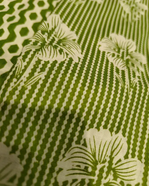 Light Green Cotton Basic Style Unstitched Suit Set