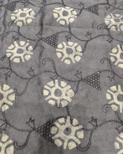 Grey Color Unstitched Cotton Suit Set