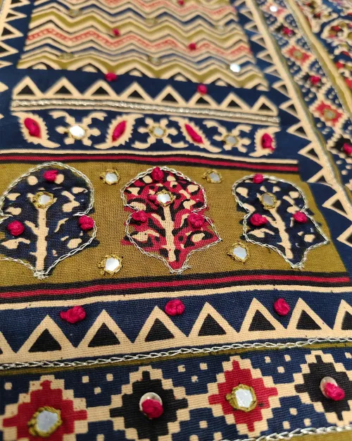 Blue Colour Unstitched Basic Style Suit Set