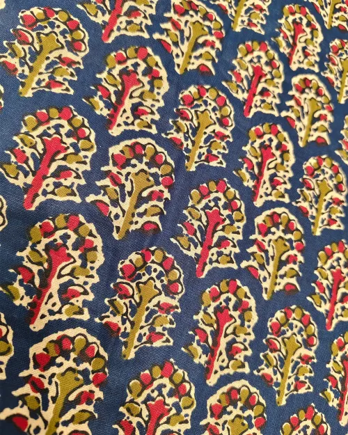 Blue Colour Unstitched Basic Style Suit Set